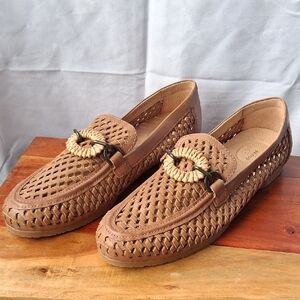 Brioso Brown Woven Loafers 9.5